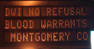 sign from conroe texas about no refusal weekends.
